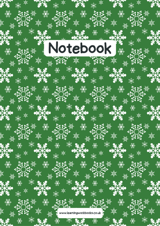 Snowflake A4 Lined Notebook 6 (downloadable digital product)