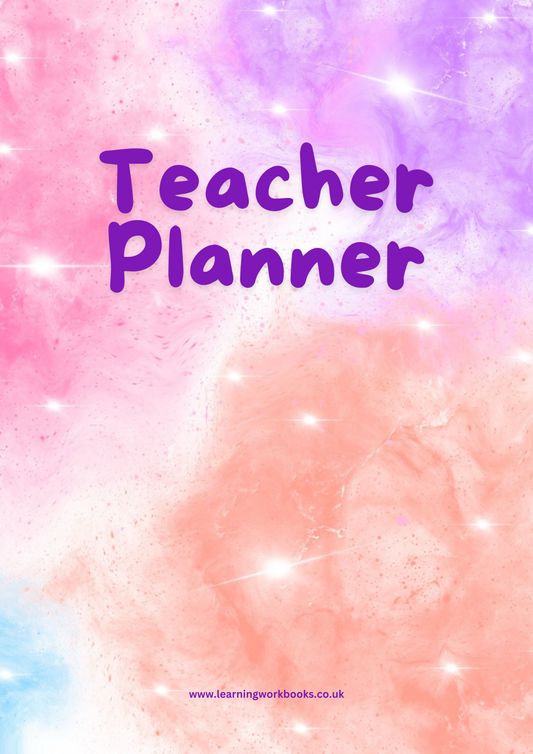 Pink, Purple and Orange Galaxy Teacher Planner