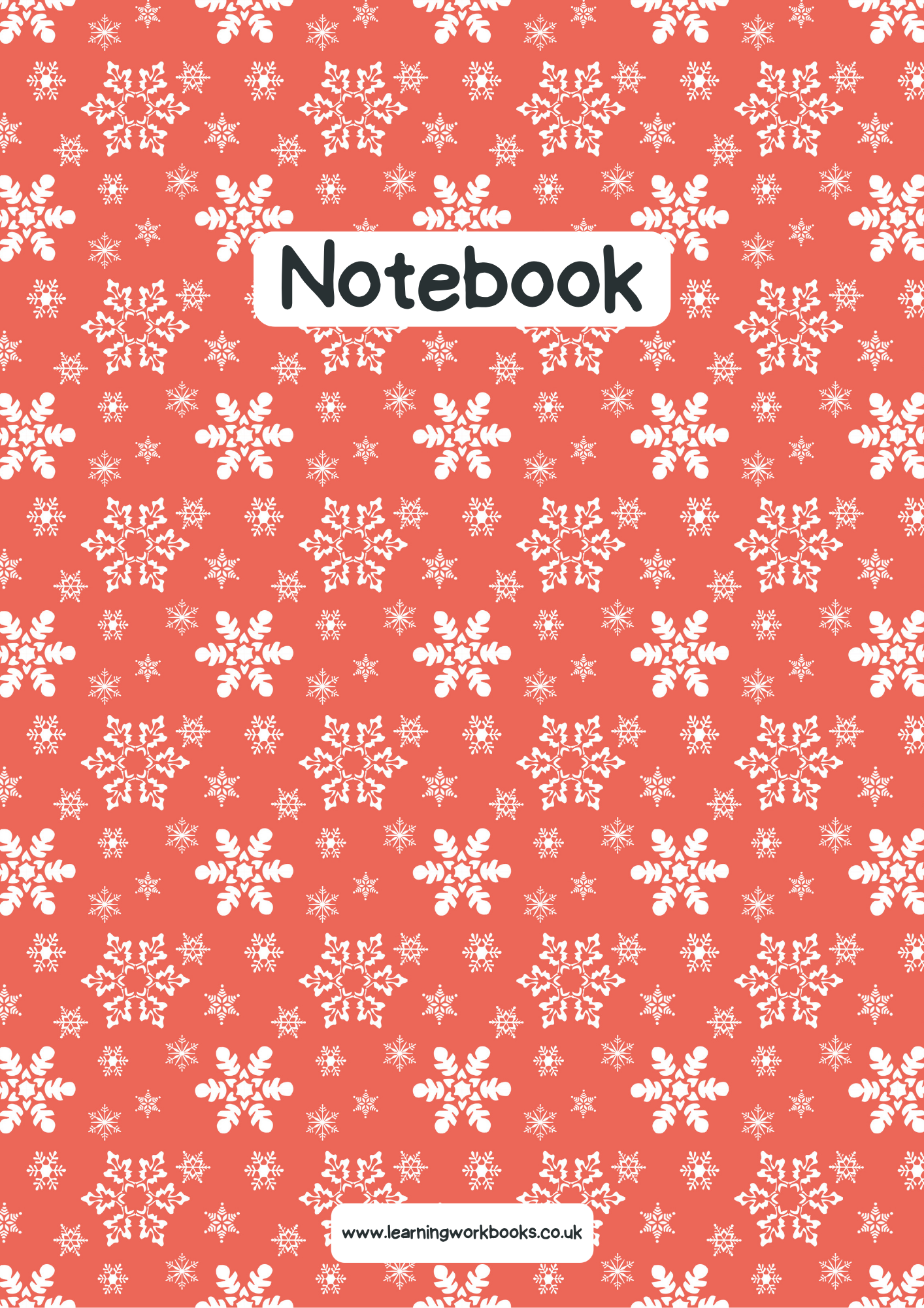 Snowflake A4 Lined Notebook 19 (downloadable digital product)