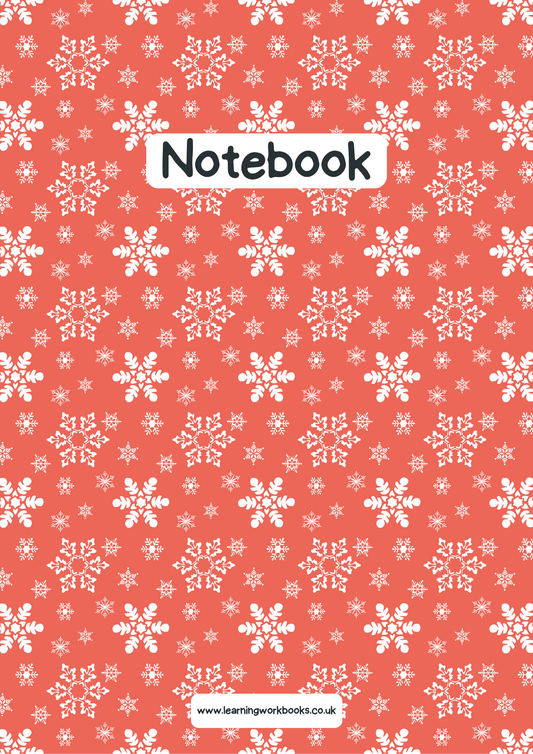 Snowflake A4 Lined Notebook 19 (downloadable digital product)