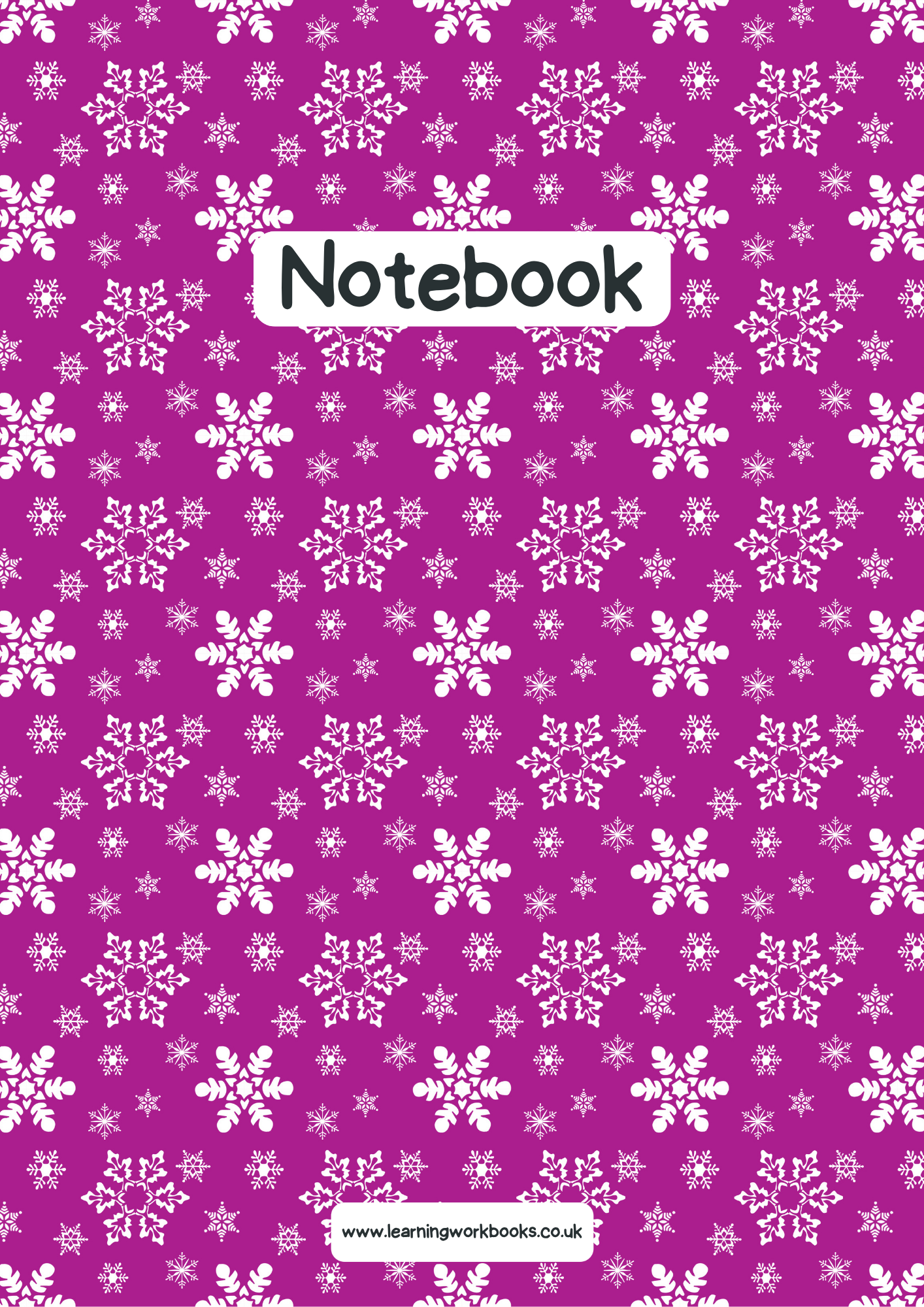 Snowflake A4 Lined Notebook 15 (downloadable digital product)
