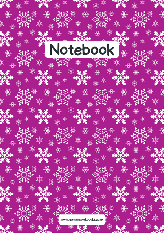 Snowflake A4 Lined Notebook 15 (downloadable digital product)