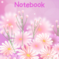 Peach Flowers with Purple Background A4 Lined Notebook (Downloadable Ebook)