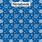 Snowflake A4 Lined Notebook 9 (downloadable digital product)