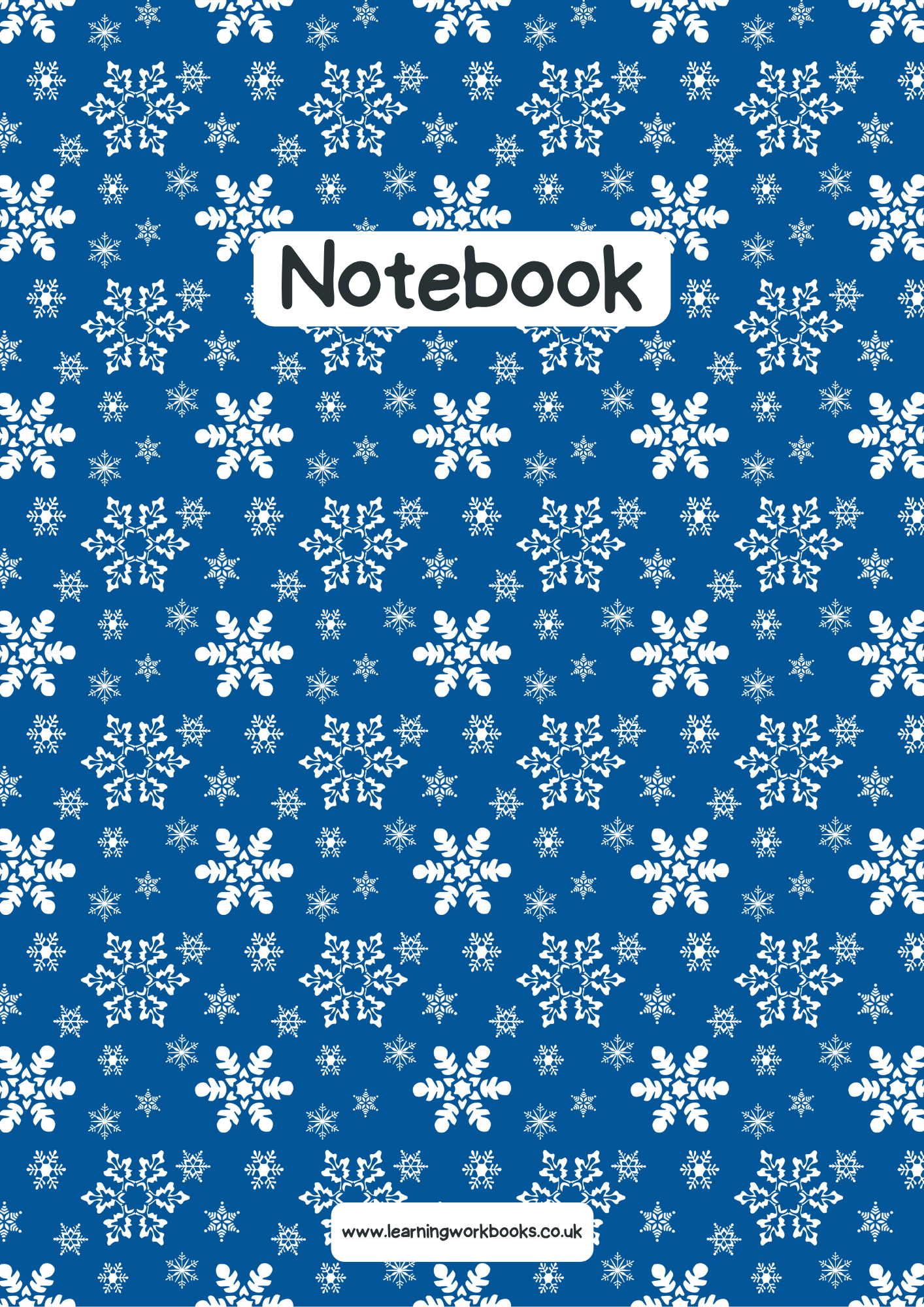 Snowflake A4 Lined Notebook 9 (downloadable digital product)