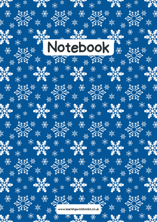 Snowflake A4 Lined Notebook 9 (downloadable digital product)