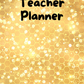 Honey Gold with Honeycomb Pattern Teacher Planner