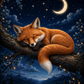 Sleeping Fox on a Branch / Foxes Printable Art 2 / Premium Printable Digital Download