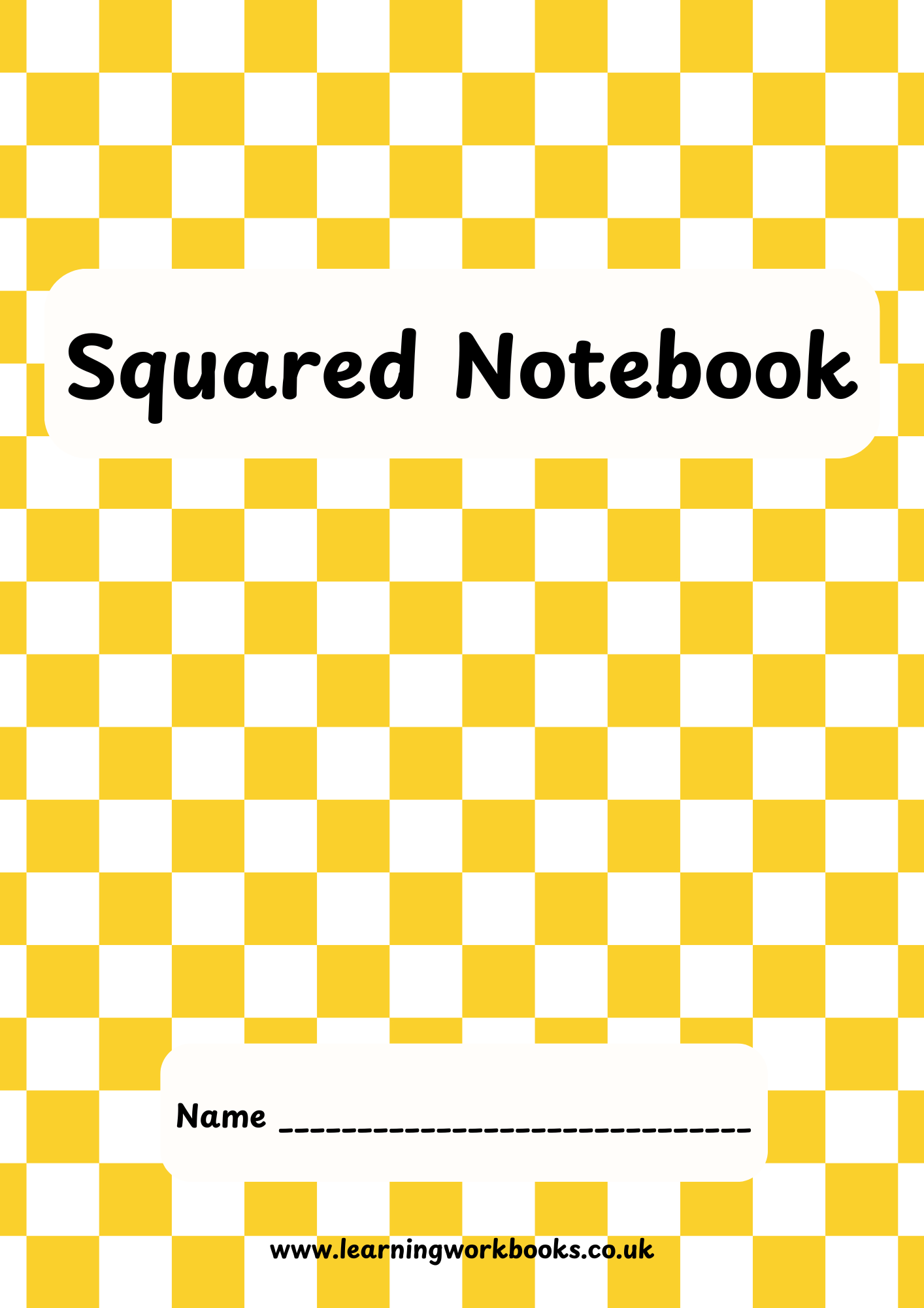 Checked Pattern 20mm Squared Notebook 4 (downloadable digital product)