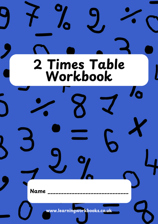 2 Times Table Workbook (downloadable digital product)
