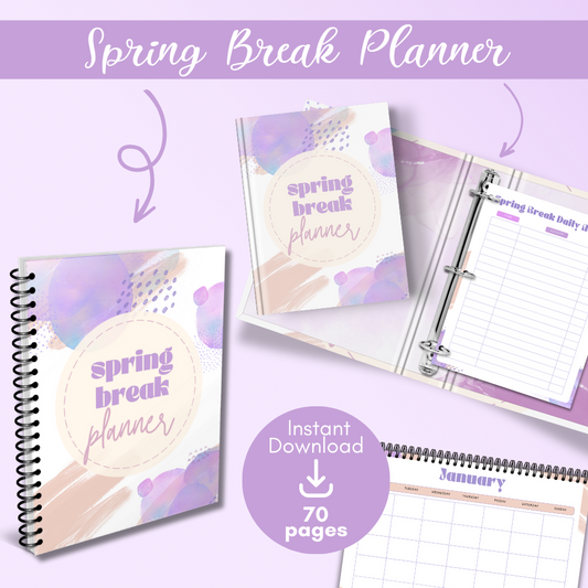 Purple Spring Break Planner