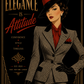 Vintage Art Deco Fashion Illustration / Vintage Women Printable Art 3 / Premium Printable Digital Download / High Resolution for High Quality Printing