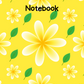 Yellow Flowers with Yellow Background A4 Lined Notebook (Downloadable Ebook)