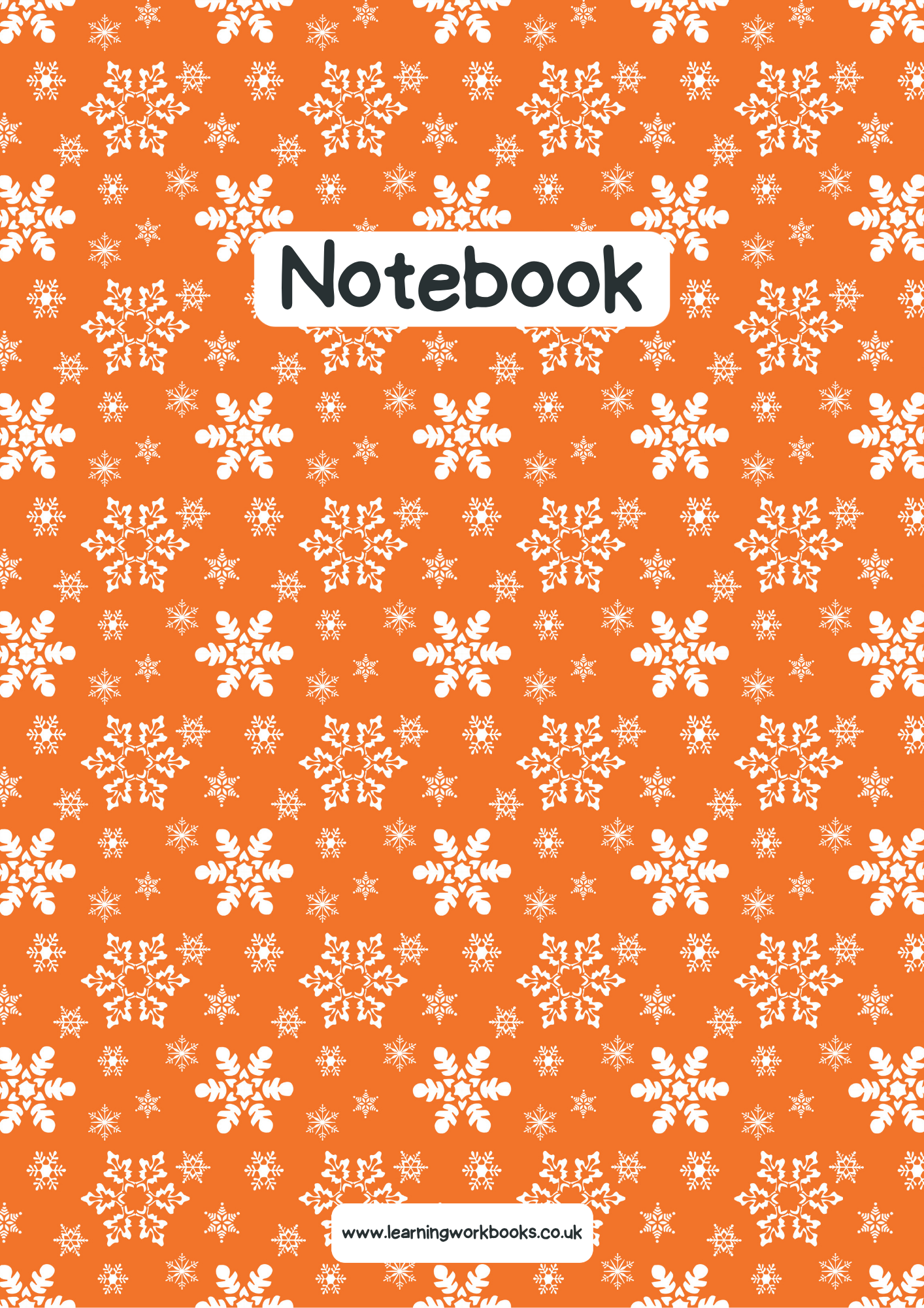 Snowflake A4 Lined Notebook 21 (downloadable digital product)
