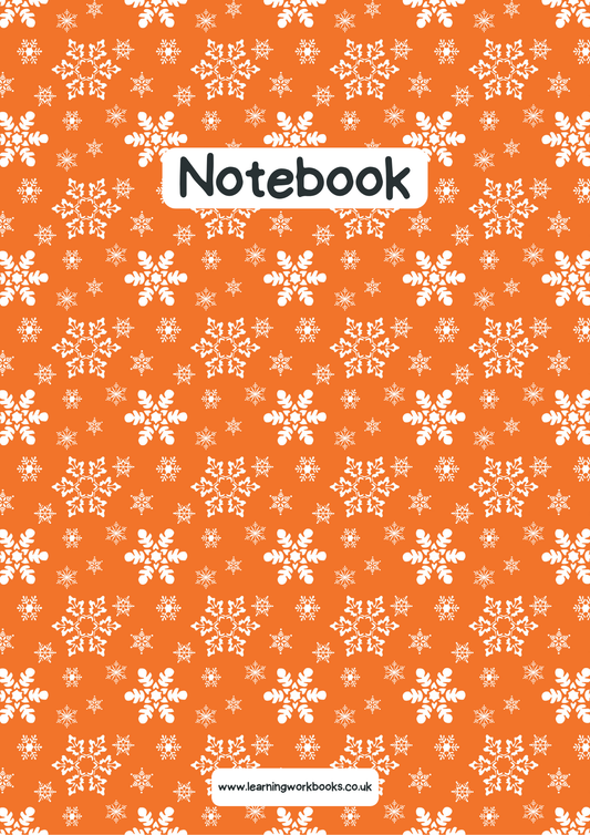 Snowflake A4 Lined Notebook 21 (downloadable digital product)