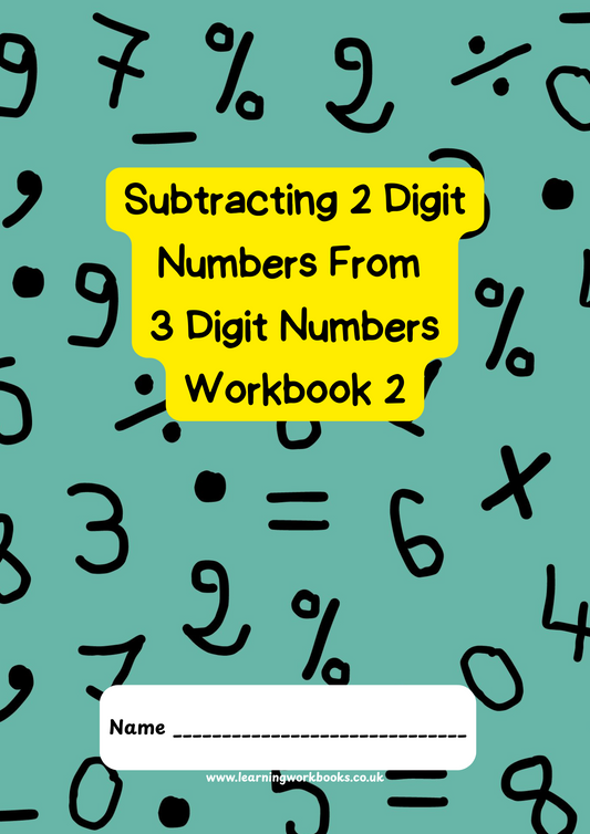 Subtracting 2 Digits From 3 Digit Numbers Workbook 2 (downloadable digital product)
