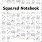 School Pattern 7mm Squared Notebook 1 (downloadable digital product)