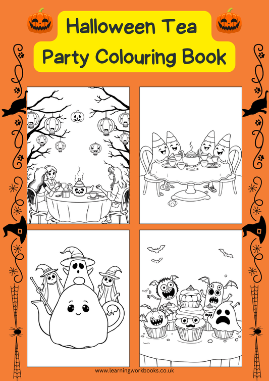 Halloween Tea Party Colouring Book