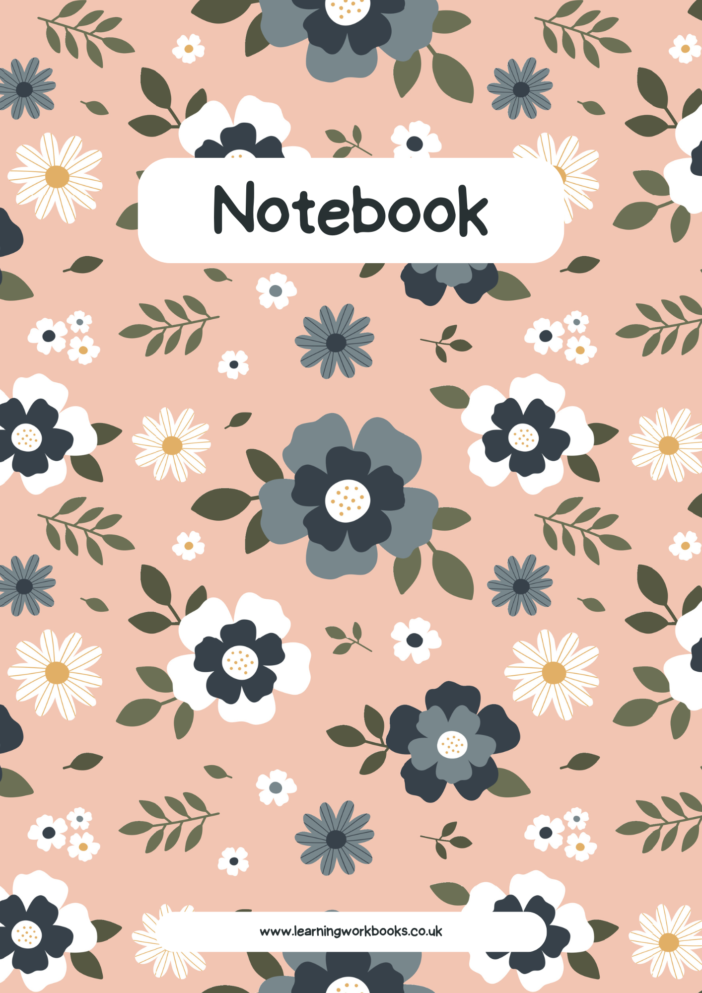 Blooming Flowers Notebook 2 - A4 Lined Notebook