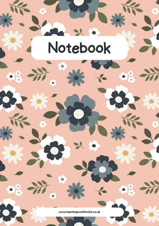 Blooming Flowers Notebook 2 - A4 Lined Notebook