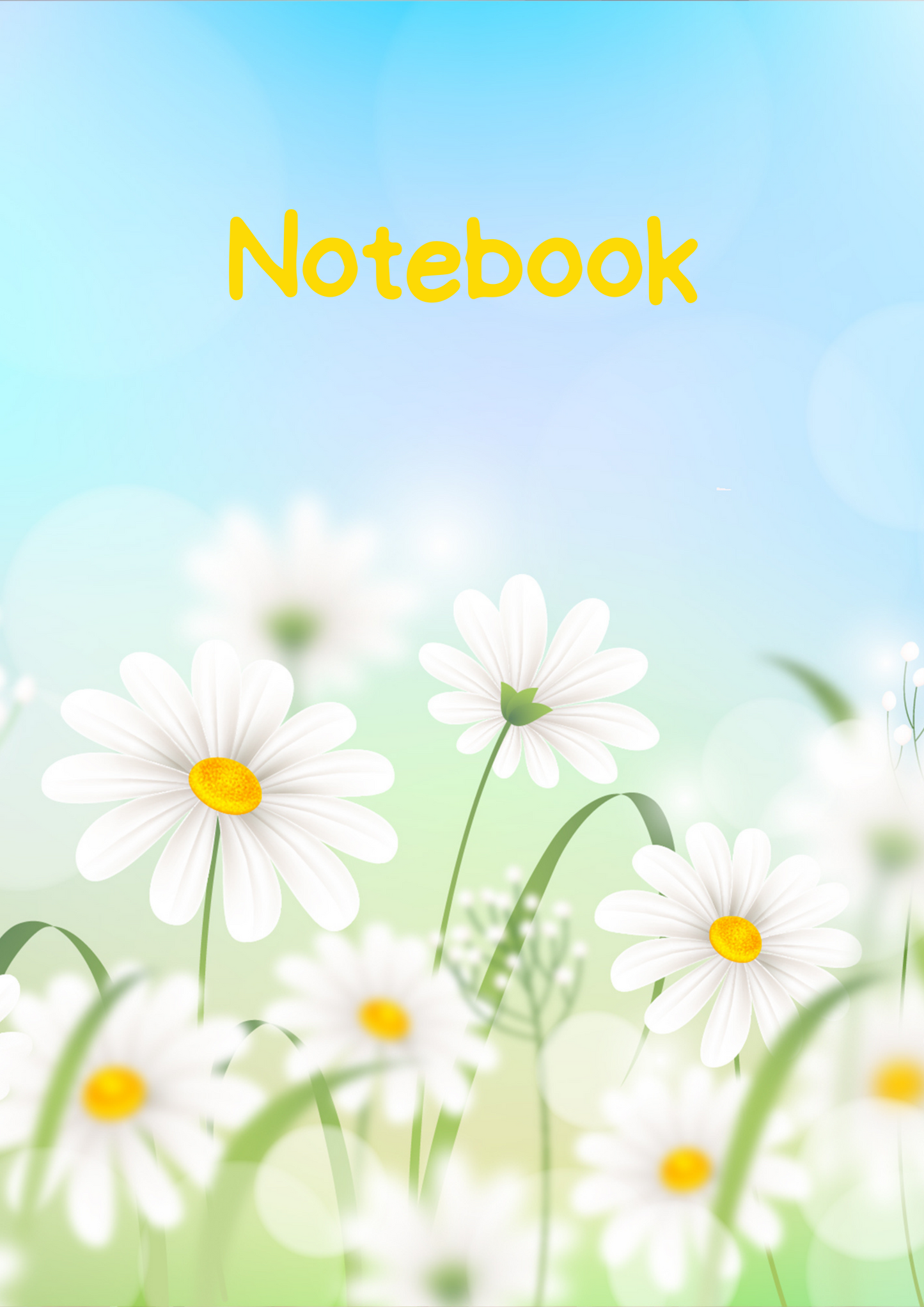 Daisies A4 Lined Notebook (Downloadable Ebook)