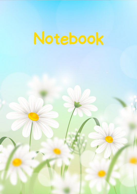 Daisies A4 Lined Notebook (Downloadable Ebook)