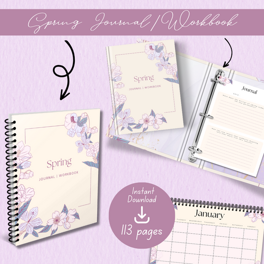 Purple Spring Journal Workbook