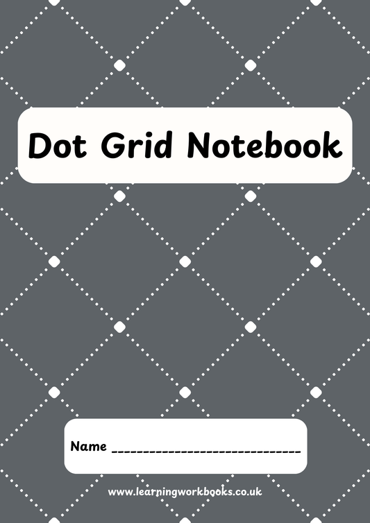 Coloured 6mm Grey Dot Grid Notebook 2 (downloadable digital product)