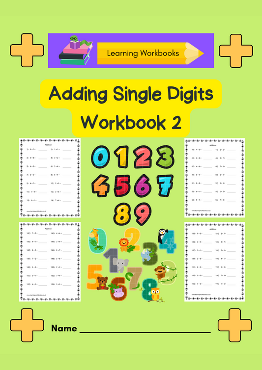 Adding Single Digits Workbook 2