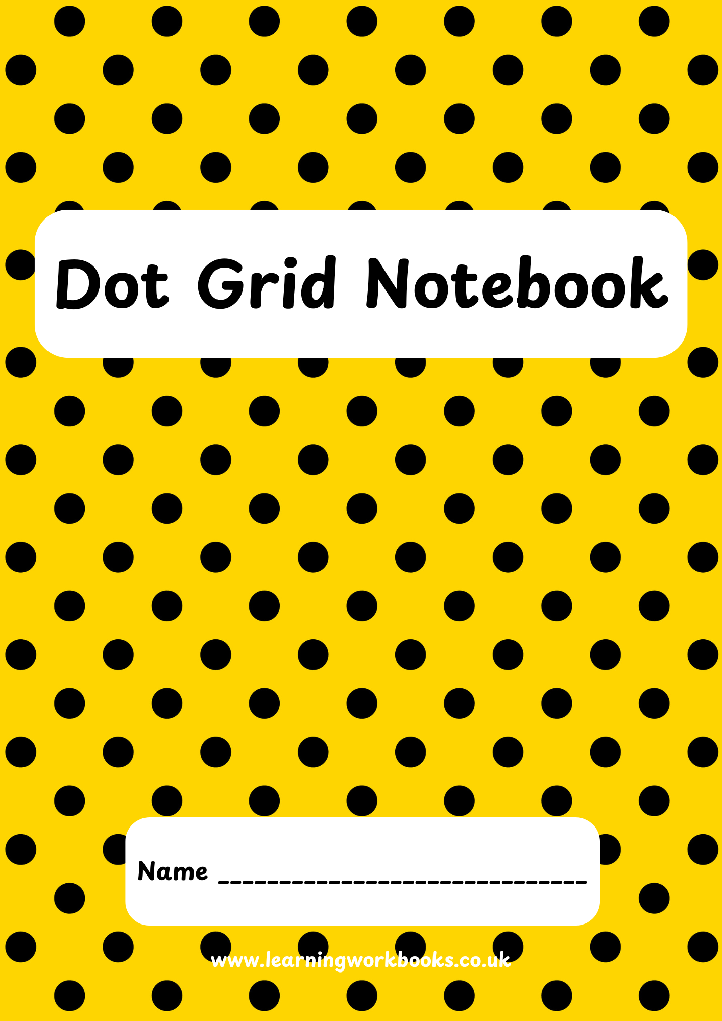 Polka 9mm Squared Black Dot Grid Notebook 2 (downloadable digital product)