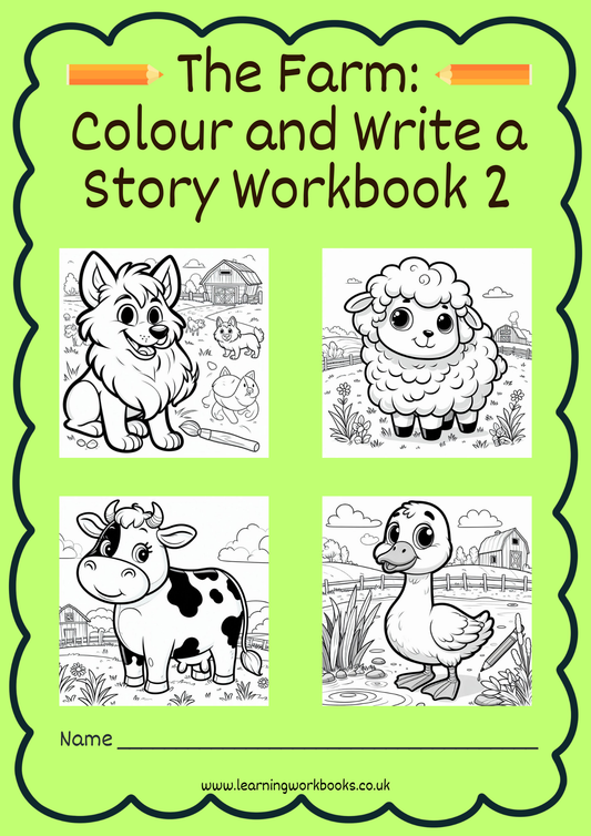 The Farm: Colour and Write a Story Workbook 2 (downloadable digital product)
