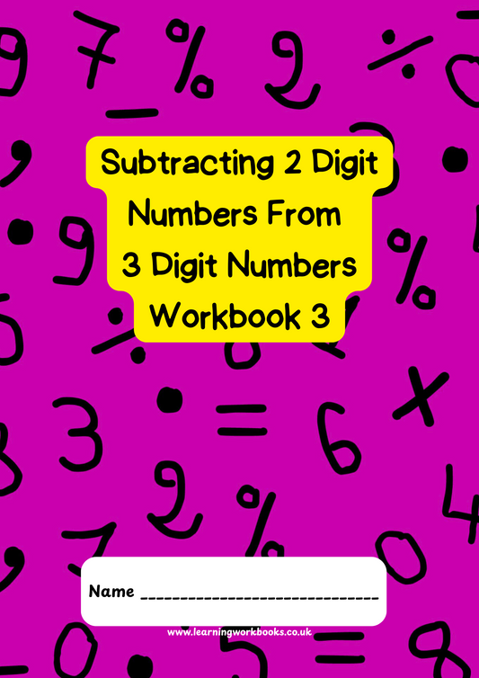 Subtracting 2 Digits From 3 Digit Numbers Workbook 3 (downloadable digital product)