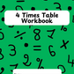 4 Times Table Workbook (downloadable digital product)