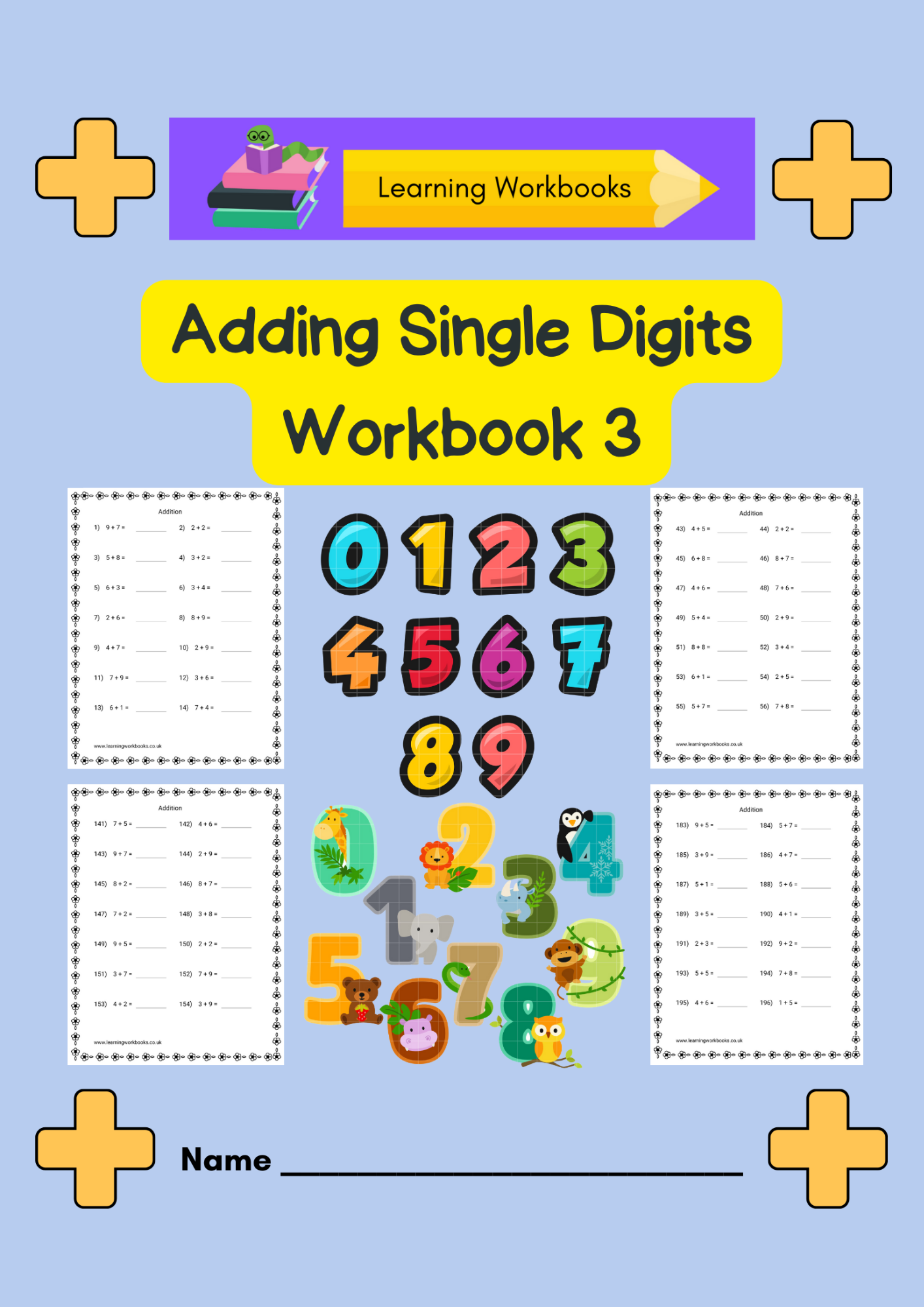 Adding Single Digits Workbook 3