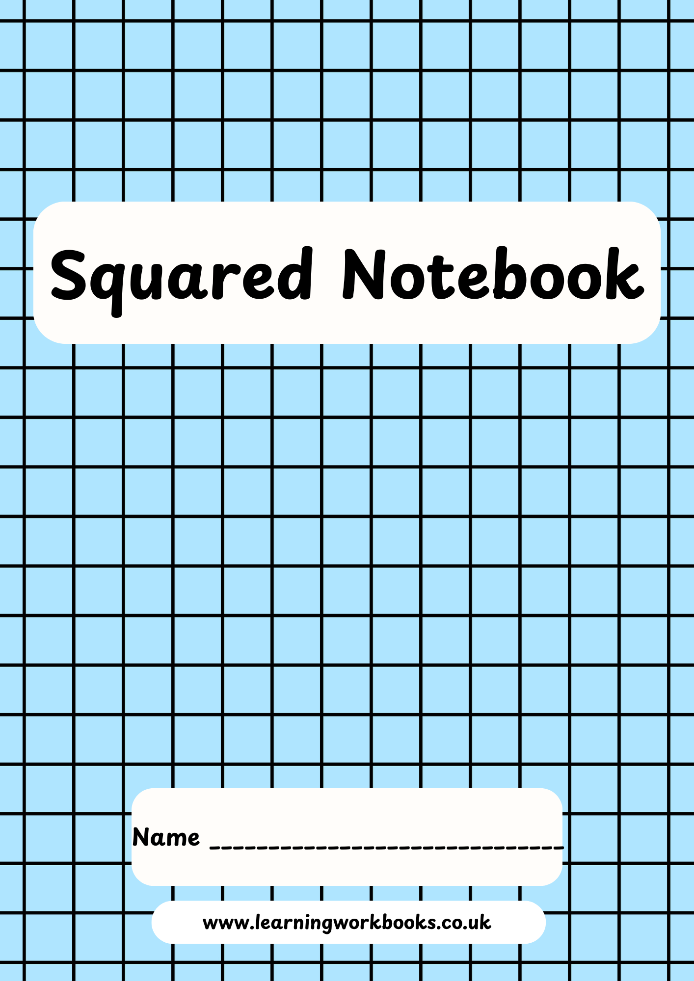Coloured 10mm Squared Notebook 1 (downloadable digital product ...