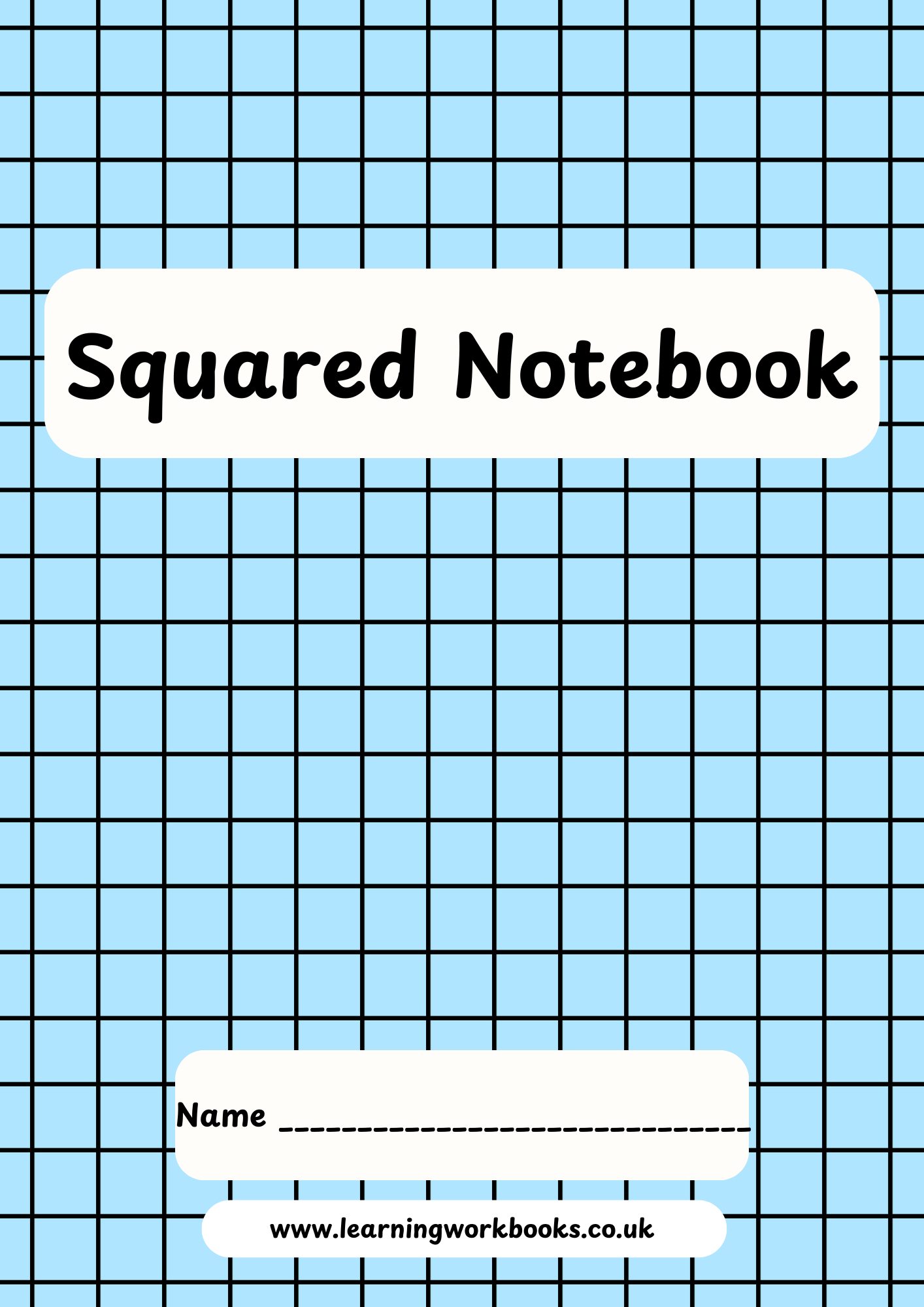 Coloured 10mm Squared Notebook 1 (downloadable digital product)