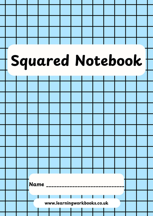 Coloured 10mm Squared Notebook 1 (downloadable digital product)