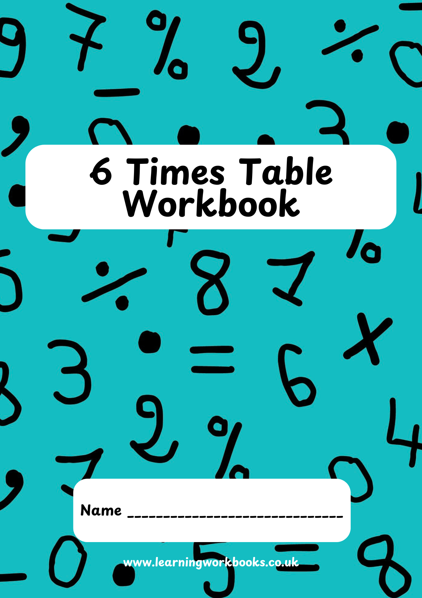 6 Times Table Workbook (downloadable digital product)