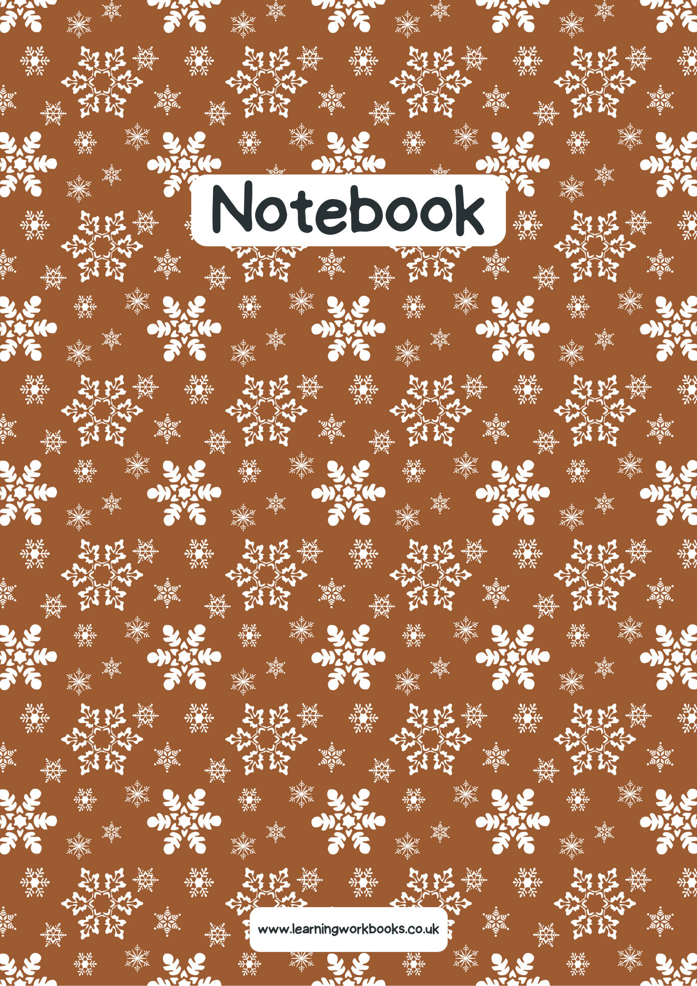 Snowflake A4 Lined Notebook 4 (downloadable digital product)