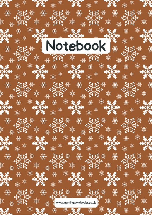 Snowflake A4 Lined Notebook 4 (downloadable digital product)