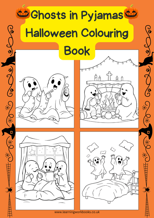 Ghosts in Pyjamas Halloween Colouring Book