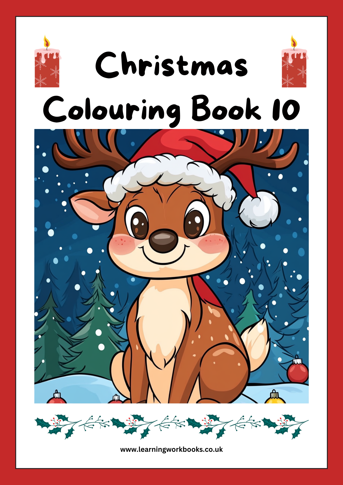 Christmas Colouring Book 10 (downloadable digital product)