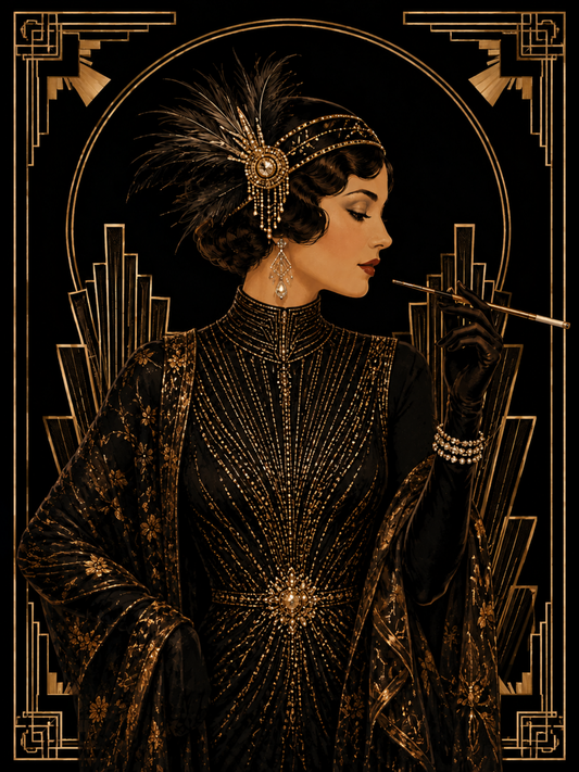 Vintage Art Deco Fashion Illustration / Vintage Women Printable Art 1 / Premium Printable Digital Download / High Resolution for High Quality Printing