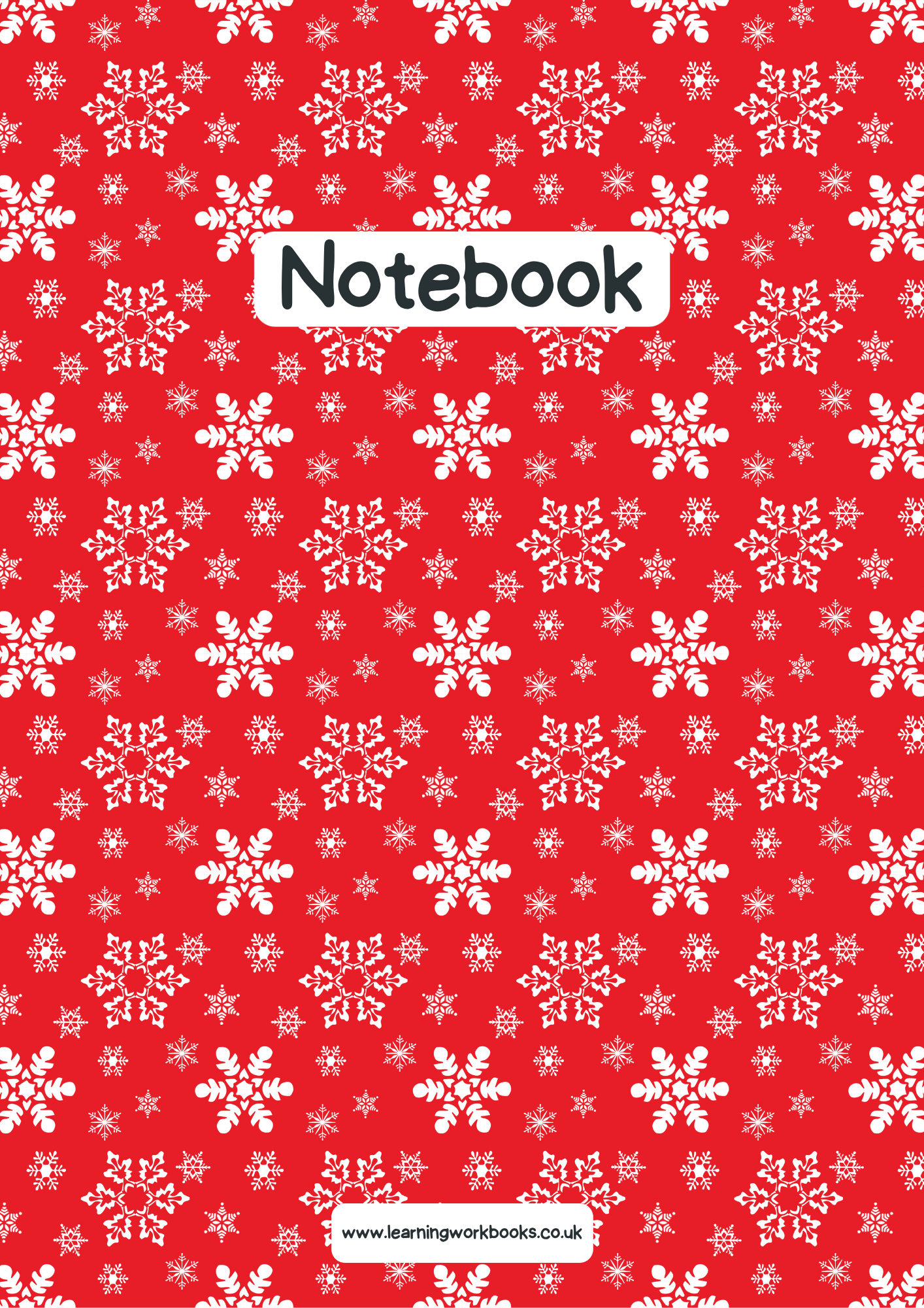 Snowflake A4 Lined Notebook 17 (downloadable digital product)