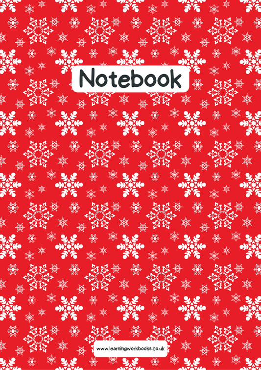 Snowflake A4 Lined Notebook 17 (downloadable digital product)