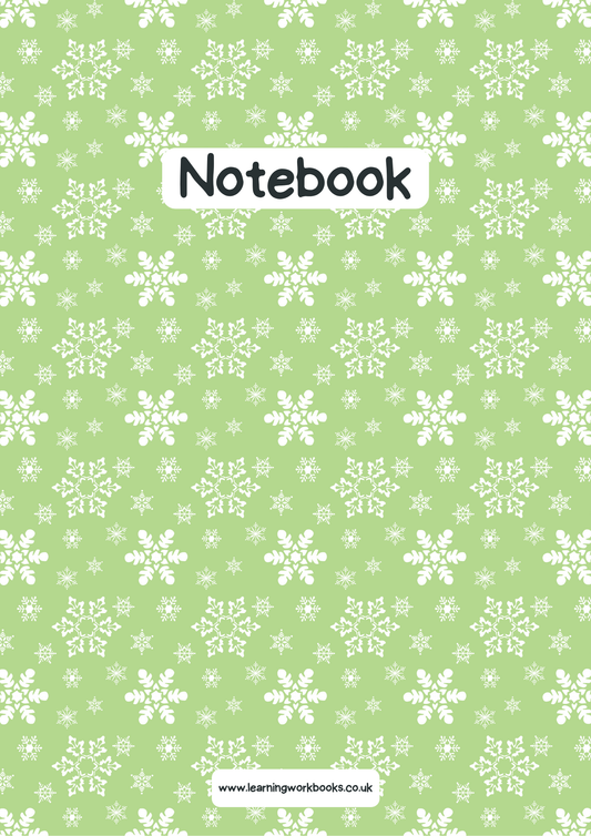 Snowflake A4 Lined Notebook 8 (downloadable digital product)