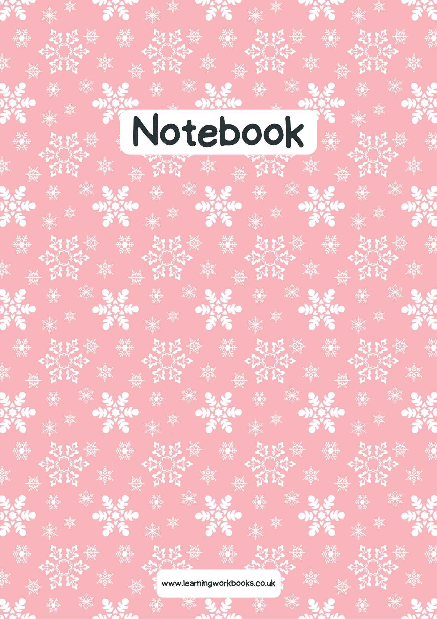 Snowflake A4 Lined Notebook 22 (downloadable digital product)