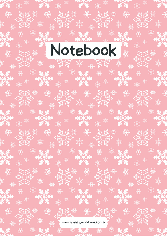 Snowflake A4 Lined Notebook 22 (downloadable digital product)