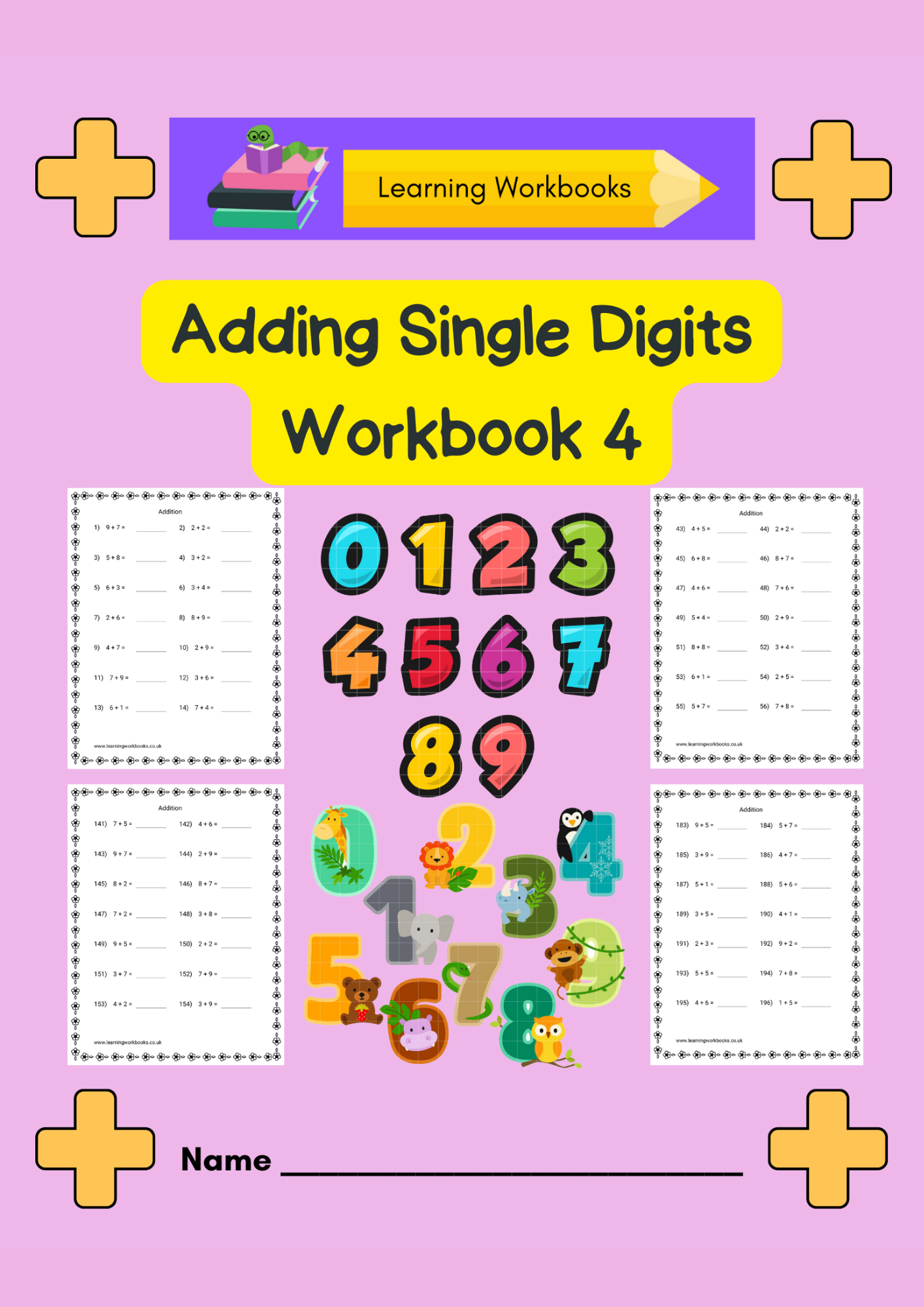 Adding Single Digits Workbook 4