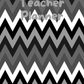 Black, White and Grey Zigzag Teacher Planner